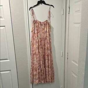 Storia Pink Maxi Sundress with Spaghetti Straps